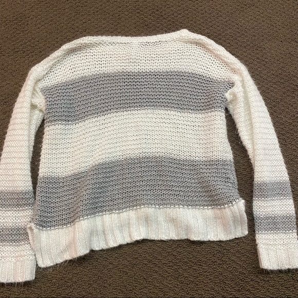 Aeropostale Knit Sweater white/grey medium - Picture 2 of 4
